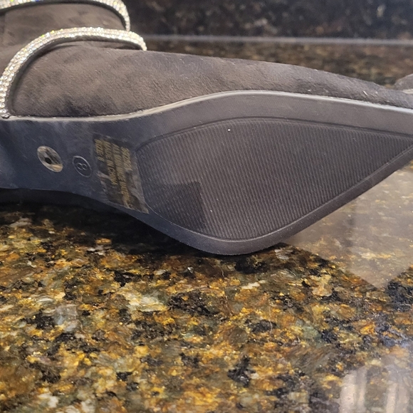 sexy women black suede bootie - Picture 2 of 5